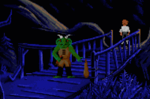 Anonymný troll z hry Monkey Island, ktorý si dá dole masku až keď ho nikto nevidí